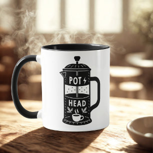 Mug Café Pot Head Funny Café