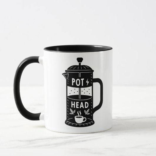 Mug Café Pot Head Funny Café (Gauche)