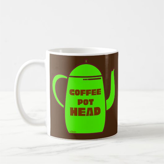Mug CAFÉ POT TÊTE drôle de jeu de café idée cadeau (Gauche)