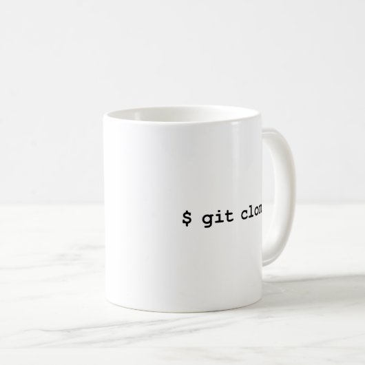 Mug Café-Programmateur - Pizza Clone Git (Devant droit)