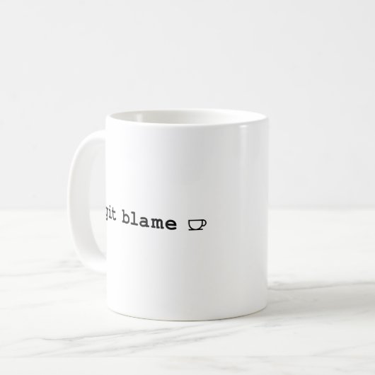 Mug Café programmeur - Git Blame Coffee (Devant gauche)