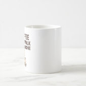 Mug Café puis promener le Frenchie design amusant (Centre)
