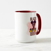 Mug Café Queen noir (Devant droit)