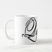 Mug café Queen noir et blanc (Gauche)