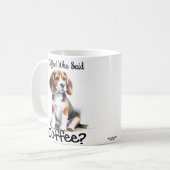 Mug Café! Qui A Dit Que Le Café Mignonne Beagle (Devant gauche)