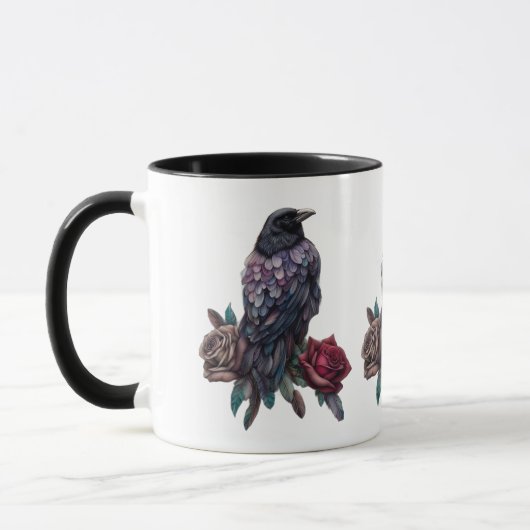 Mug Café Raven et Roses (Gauche)