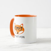 Mug café renard intelligent mignon avec lunettes (Devant gauche)