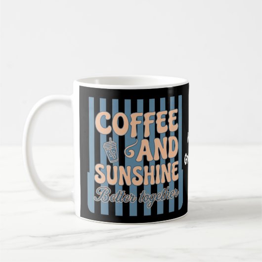 Mug  Café Rétro Groovy et Soleil Mieux Ensemble  (Gauche)