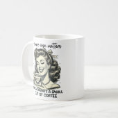 Mug Café Rétro Sarcastique "Évidemment, la Taille Comp (Devant gauche)