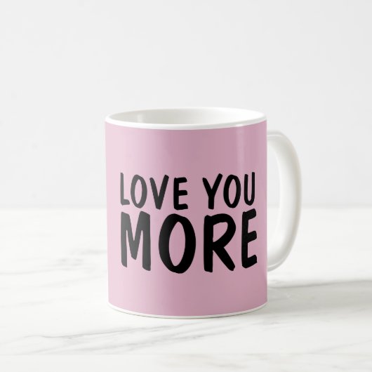 MUG CAFE Rose JE T'AIME PLUS (Devant droit)