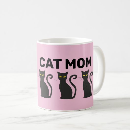 MUG CAFÉ ROSE MOM CAT (Devant droit)