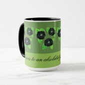 Mug café Rose noir (Devant gauche)