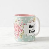 Mug café Rose vintage (Devant droit)