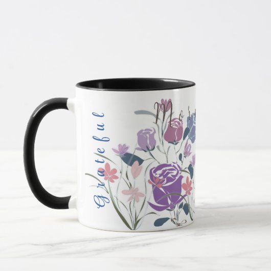 Mug café Rose violet (Gauche)