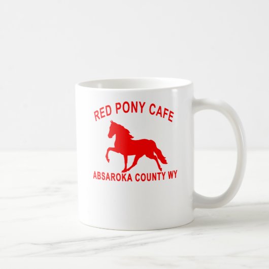 MUG CAFÉ ROUGE DE PONEY (Droite)
