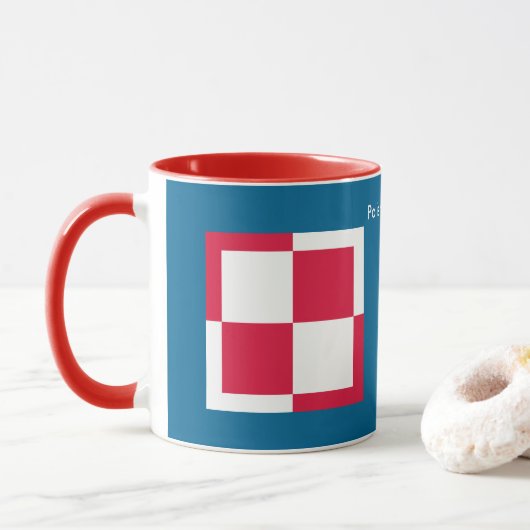 Mug café Roundel de l'armée de l'air polonaise (Avec donut)