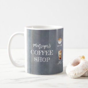 Mug Café rustique Famille ou Business Blue