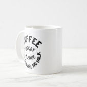 Mug Café sans caféine, avec sucre, sans lait (Devant gauche)