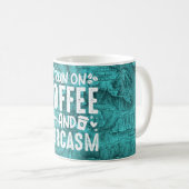 Mug Café Sarcasme Carte topographique Bleu (Devant droit)