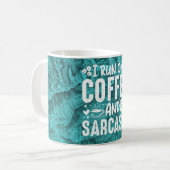 Mug Café Sarcasme Carte topographique Bleu (Devant gauche)