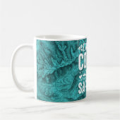 Mug Café Sarcasme Carte topographique Bleu (Gauche)