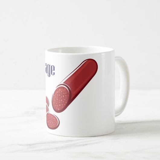 Mug café saucisson (Devant droit)