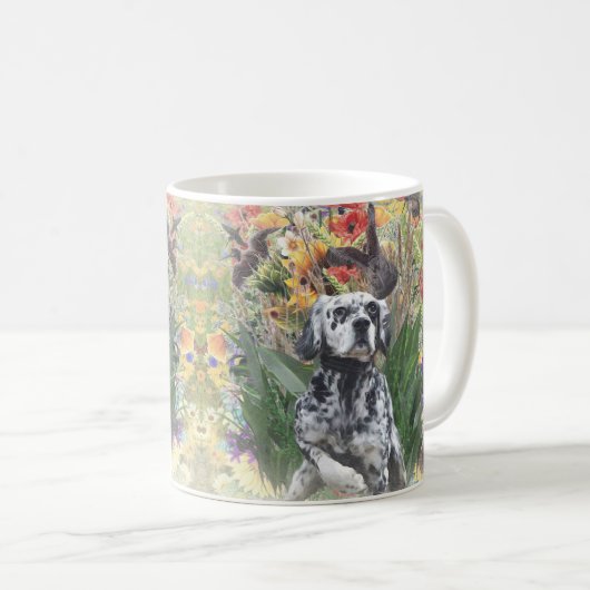 Mug café Setter anglais (Devant droit)