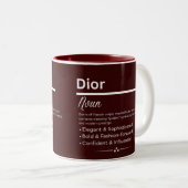 Mug Café Signification Nom de Fille Personnalisé D (Devant droit)
