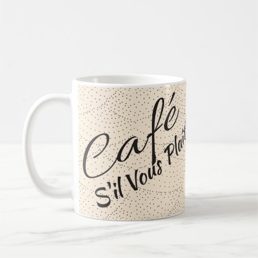 Mug Café S'Il Vous Plaît ! Typographie française et Sa (Gauche)
