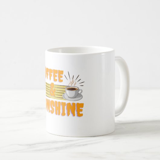 Mug Café & Soleil – Vibrations Matinales Positives (Devant droit)