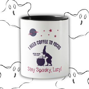 Mug Café sorcier éffrayant avec Motif de nom