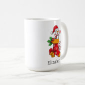 Mug Café Sucre de canne Snowman de Noël personnalisé (Devant droit)