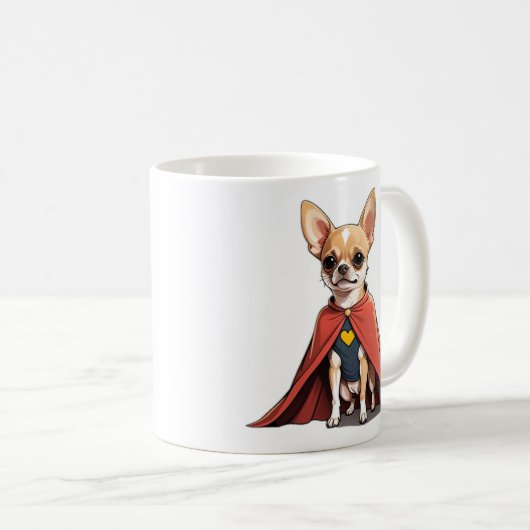 Mug café Super Chihuahua #2 (Devant droit)
