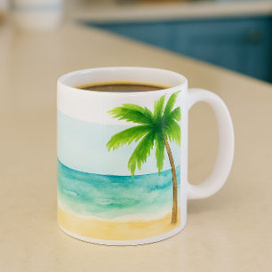 Mug Café surf Sable Palm Tree