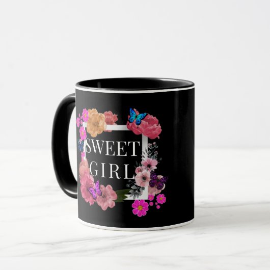 Mug café Sweet Girl tendance (Devant gauche)