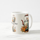 Mug Café Tea Time Joli Fleurs Floral Design mignon (Devant droit)