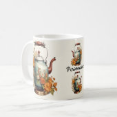 Mug Café Tea Time Joli Fleurs Floral Design mignon (Devant gauche)