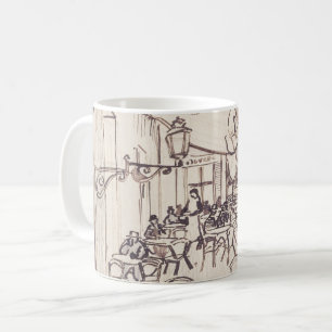 Mug Café Terrasse en soirée, Dessin d'art, Van Gogh