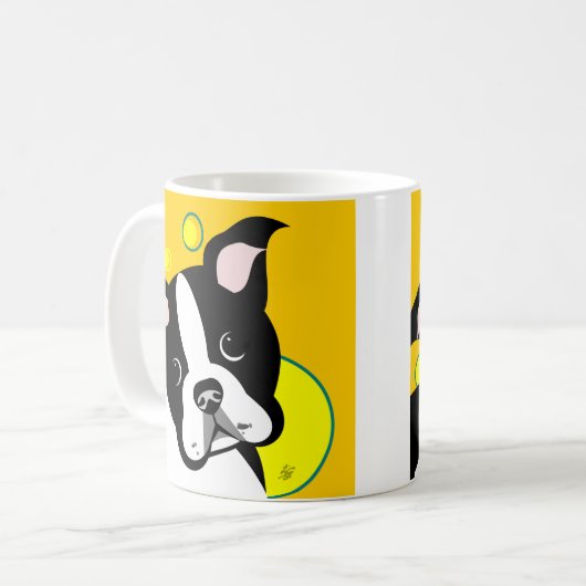 Mug café Terrier de Boston (Devant gauche)