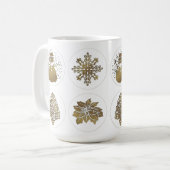 Mug Café, Thé, Flacon de neige, Homme de neige, Arbre, (Devant gauche)