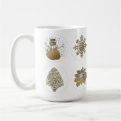 Mug Café, Thé, Flacon de neige, Homme de neige, Arbre, (Gauche)