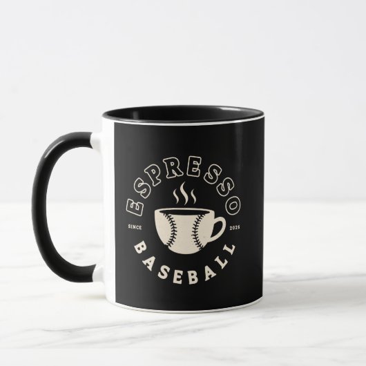 Mug Café & Thé Rétro Baseball Espresso (Gauche)