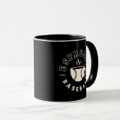Mug Café & Thé Rétro Baseball Espresso (Devant droit)