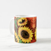 Mug café tournesol jaune (Devant gauche)