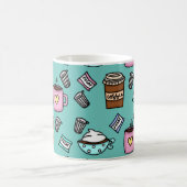 Mug Café turquoise et rose mignon (Centre)