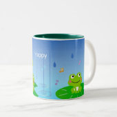 Mug café Two-Tone avec de petits crapauds mignons (Devant droit)