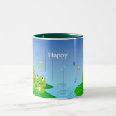 Mug café Two-Tone avec de petits crapauds mignons (Centre)