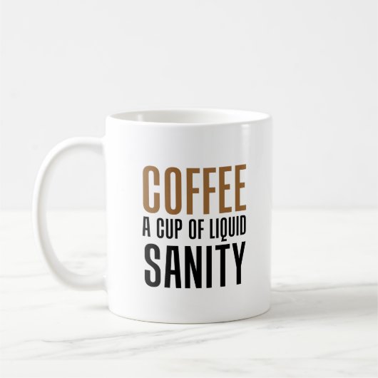 Mug Café Une Coupe De Sanité Liquide (Gauche)