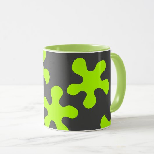 Mug café vert chou gris gris (Devant droit)