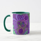 Mug café vert pourpre personnalisé (Gauche)